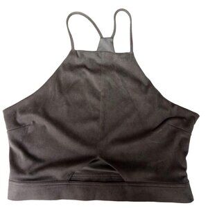 Kendall & Kylie Womens Faux Suede Tank Sexy Grey Size Medium